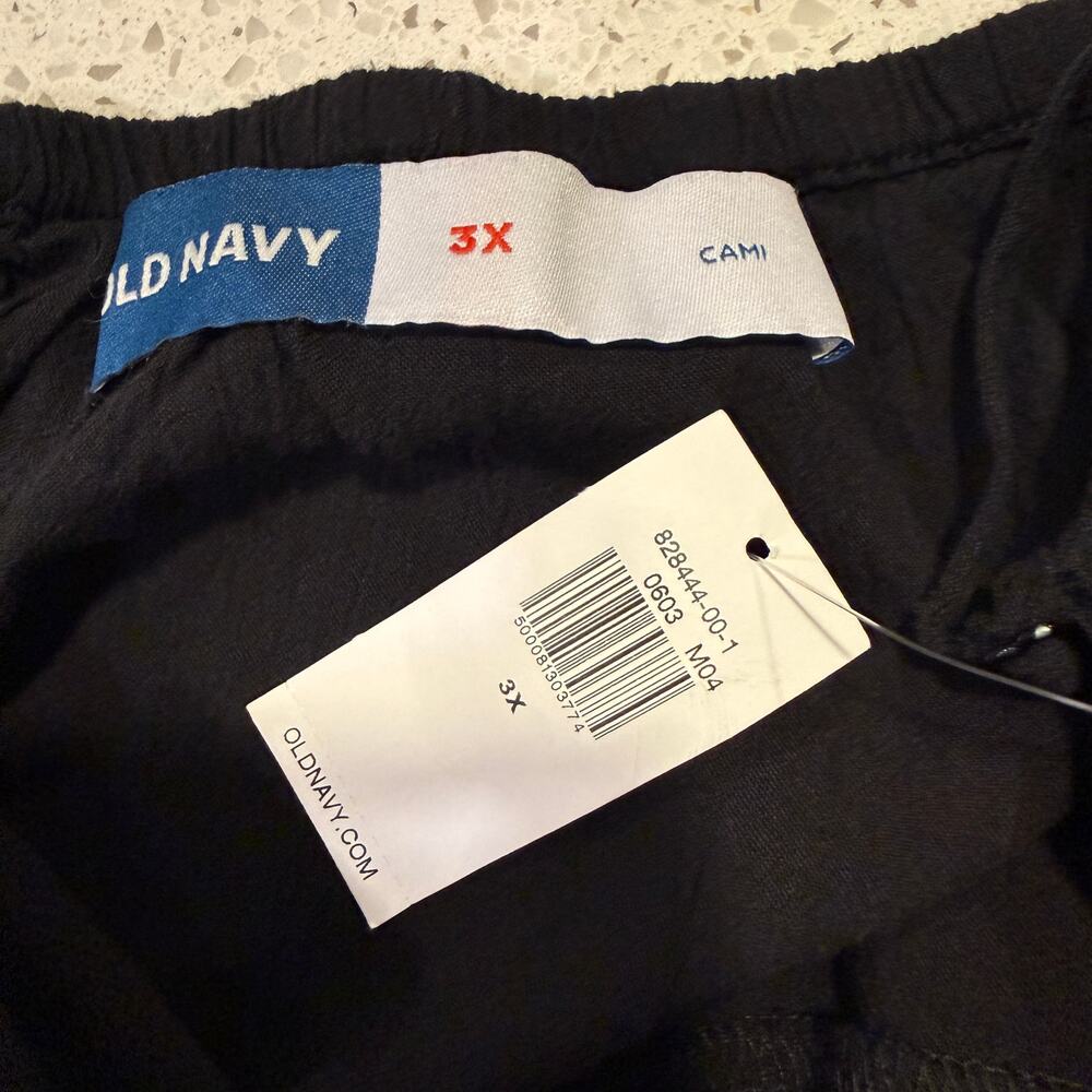 NWT Old Navy Black Cami Maxi Dress 3X Cotton Blend Boho Resort Vacation Summer - Picture 7 of 9